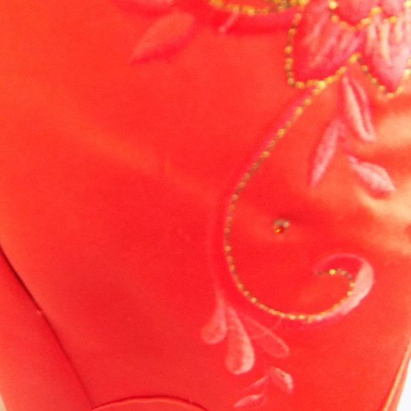 Scott McClintock Red Embroidered Formal Prom Dress Red Embroidered Size 8 - Picture 7 of 8